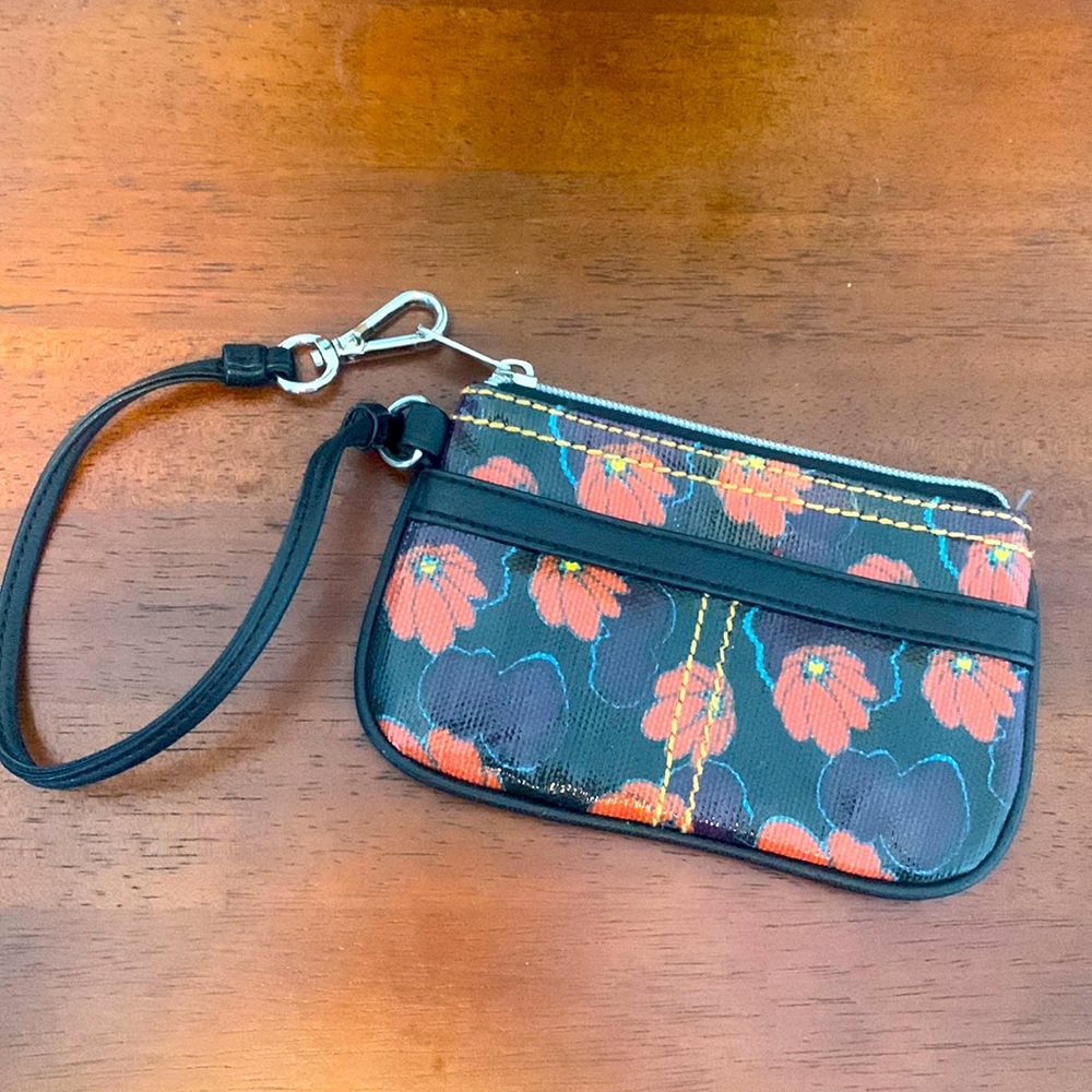 SAK roots small floral wristlet